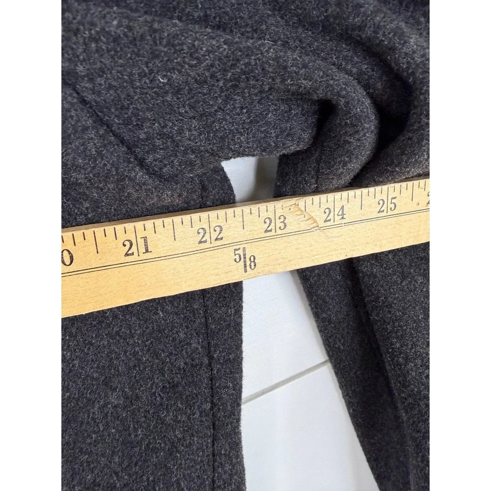 VINTAGE Banana Republic Italian Wool Cashmere Coat Men L Charcoal Car MINIMALIST